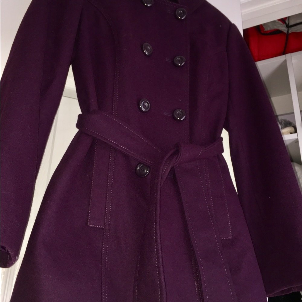 Nine West Purple overcoat double breasted - Picture 3 of 7